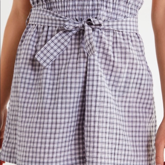 Purple UO Montauk Paperbag Belted Short - Picture 2 of 3